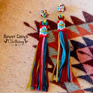 Fringe Leather Suede Earrings